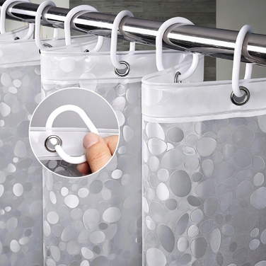 Водонепроникна та протигрибкова штора для душу, 180x200 см