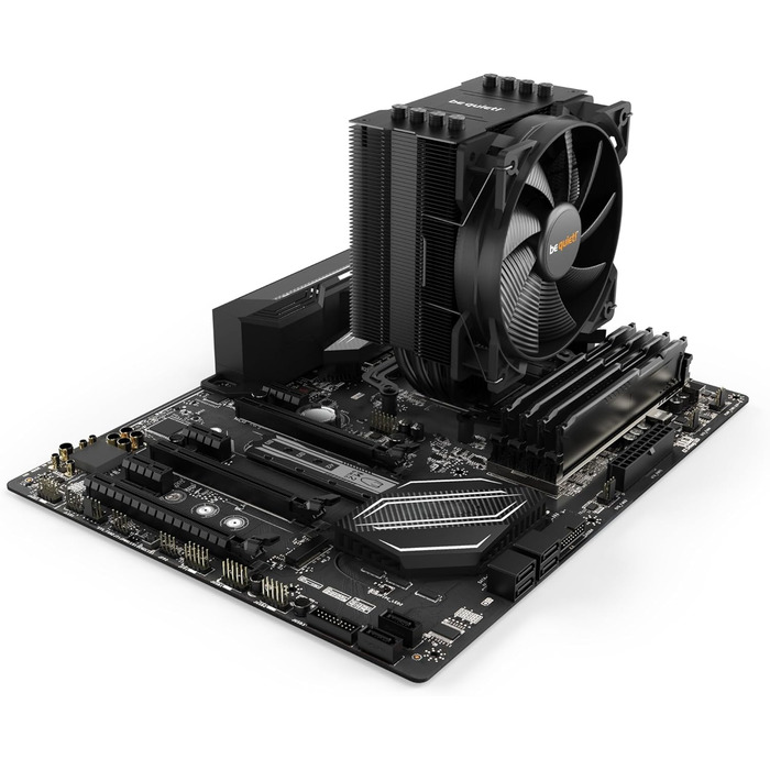 be quiet! Pure Rock 2 Black - кулер для CPU, 150W TDP, 120mm PWM, 4 теплові трубки, асиметричний дизайн