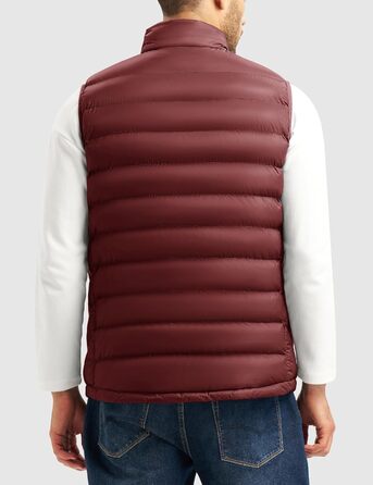 Чоловіча жилетка Rdruko з еко-замші, тепла зимова жилетка для активного відпочинку та туризму, 5 кишень (XL, Бордовий)