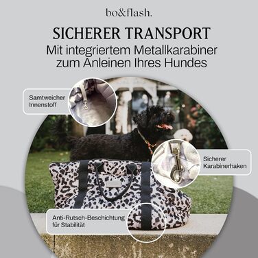 bo&flash Hundetragetasche Portland – Сумка-переноска для собак Portland (Claudelle) – до 7 кг, зручна та стильна