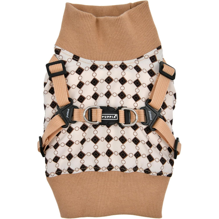 Шлейка для собак Puppia Brustgeschirr Serval J - зручна та регульована (Бежевий, Small)