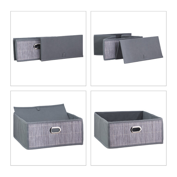 Relaxdays Bamboo Flat Storage Basket