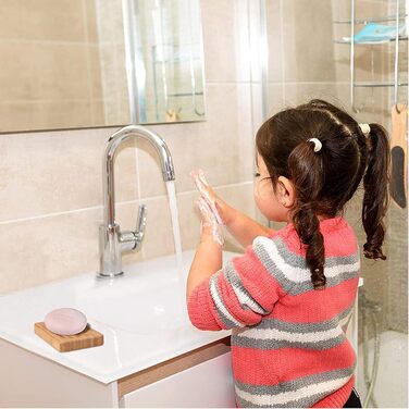 6 шт. мильниця з бамбука, дерев'яна ручна мильниця, мильниця з натурального бамбука, підходить для ванної кімнати, для зберігання мила (колір: коричневий)