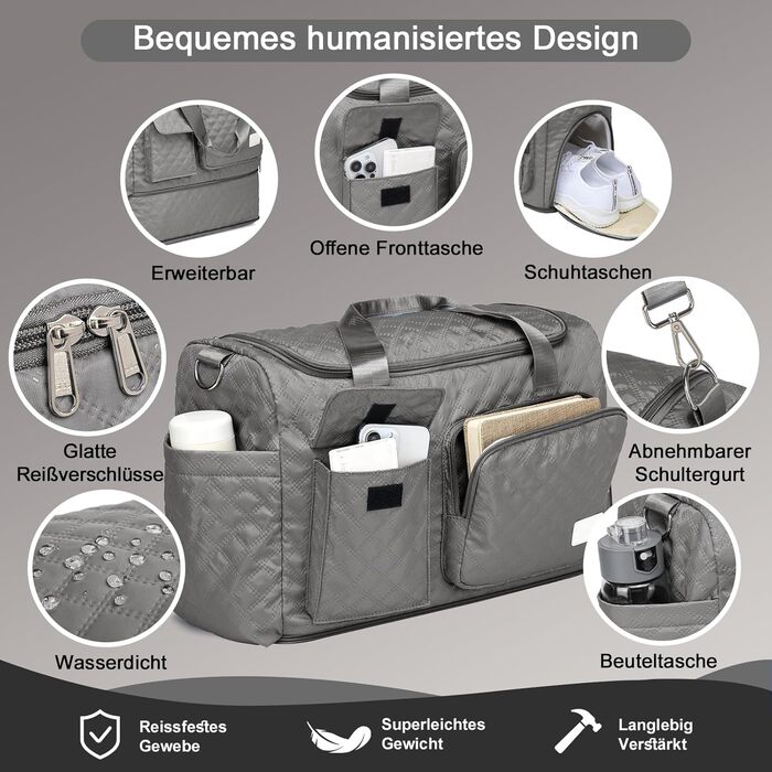 Набір валіз Joyway 6 шт. з TSA-замком, 4 колеса та мультисумка, зелений (сірий)