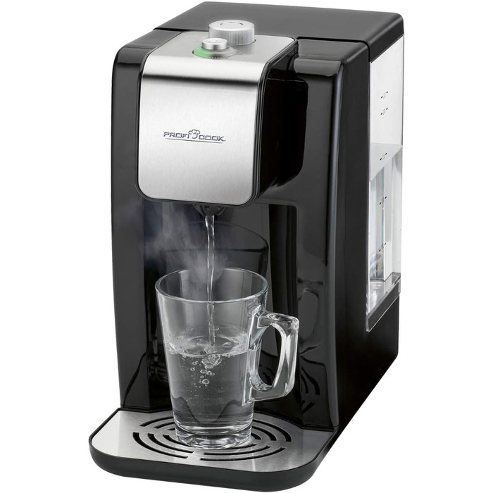 ProfiCook® Hot Water Dispenser | hot water in 3 seconds | Kettle | 2.2 liter capacity | boiling water at the touch of a button | stainless steel housing | stainless steel display | 2600 watts | PC-HWS 1168