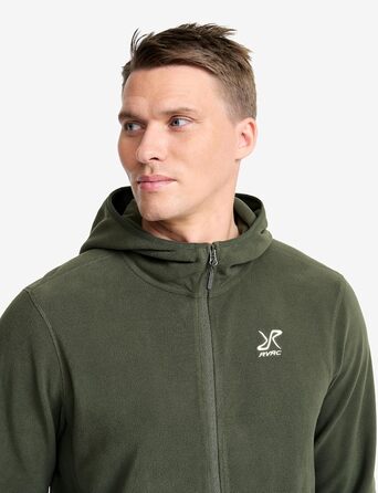 Флісова худі RevolutionRace Hiker для чоловіків, легка та еластична, чорна (S, Kambaba green)