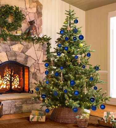 5 см золоті ялинкові кулі-орнаменти, 30 шт. - міцний пластик, для прикраси ялинки на Новий рік