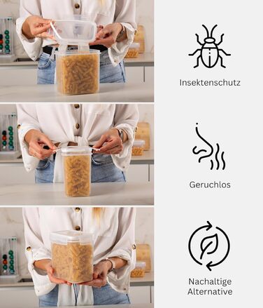 Набір контейнерів для зберігання Deco haus® з кришкою (24 шт.) - для кухні, продуктів, круп, борошна