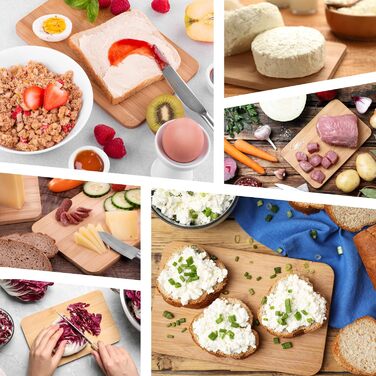 Набір з 6 дерев'яних підставок для сніданку з бамбука, 22x14x0,8 см