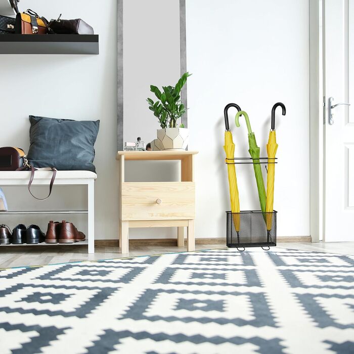 Стійка для парасоль під Relaxdays, 54 x 30,5 x 15 см, металева, чорна