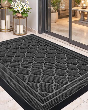 Килимок для дому та вулиці Color G, 43.5 x 75 см, неслизький, миючий, для входу, балкону (сірий)