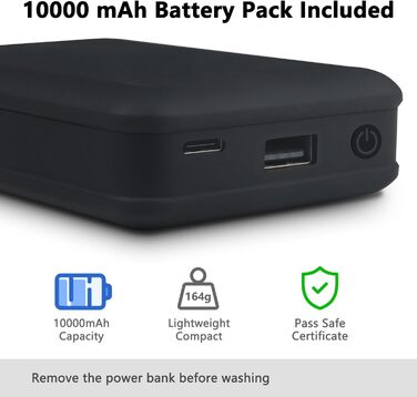 Обогреваемая жилетка для мужчин, жилетка с подогревом, акумуляторна жилетка, жилетка з підігрівом, 10000mAh акумулятор, до 6-8 годин тепла, 3 режими нагріву, для роботи на відкритому повітрі, походів, риболовлі, XL, чорна