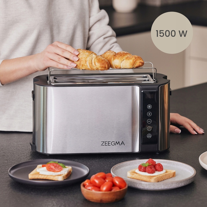 Тостер Zeegma Tostee Chef, сріблястий/сірий, 1500 Вт