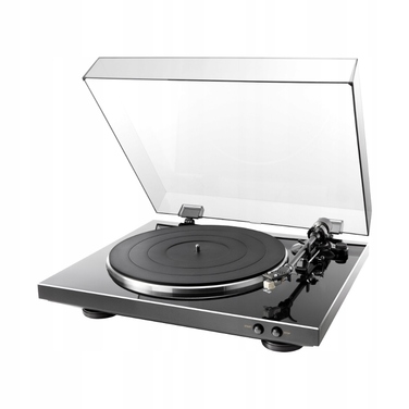 Автоматичний аналоговий вініловий програвач Denon DP-300F, 33 1/3 та 45 об/хв, чорний