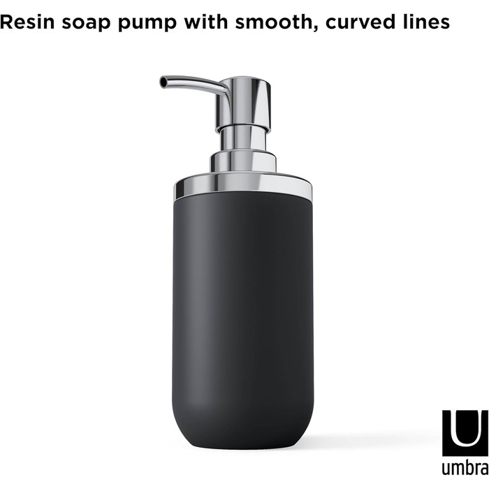 Миска для мила Umbra Junip, хром/чорний, дозатор мила