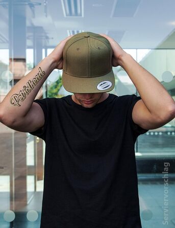 Кепка Snapback Baddery Cap Flexfit Hakuna Matata - чорний колір, універсальний розмір для чоловіків та жінок