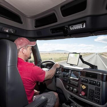 Тримач для планшета в авто/Вантажівка, міцний кріплення на присоску, довгий подовжений важіль, сумісний з iPad та іншими планшетами (16.7 дюймів, чорний)