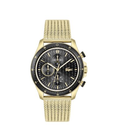 Годинник чоловічий Lacoste Neo Heritage Chronograph Quartz з браслетом (Золотий)