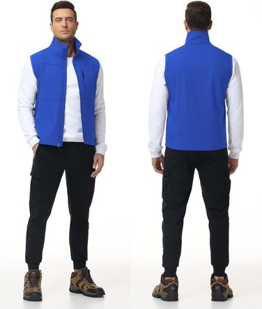 Чоловіча куртка Weste Outdoor з софтової мембрани, водонепроникна та вітронепроникна, з флісовою підкладкою, для туризму (M, Синій)