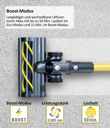 Бездротовий акумуляторний пилосос Genius Invictus X8 Pro FACELIFT: ручний, без мішка, 50 хв роботи, 400 Вт, HEPA фільтр, LED, 12 насадок