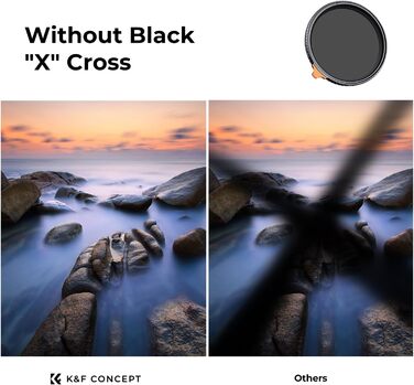 Фільтр нейтральний K&F CONCEPT Nano-X True Color Variabler ND2-32 (1-5 ступенів затемнення) 95mm