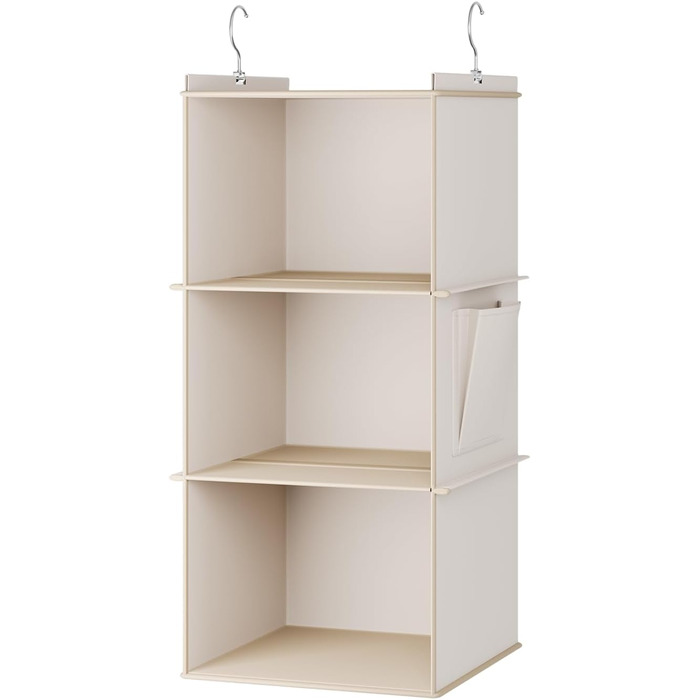 Органайзер для шафи Youdenova з 6 відділеннями, міцний, з МДФ та бамбуком, бежевий