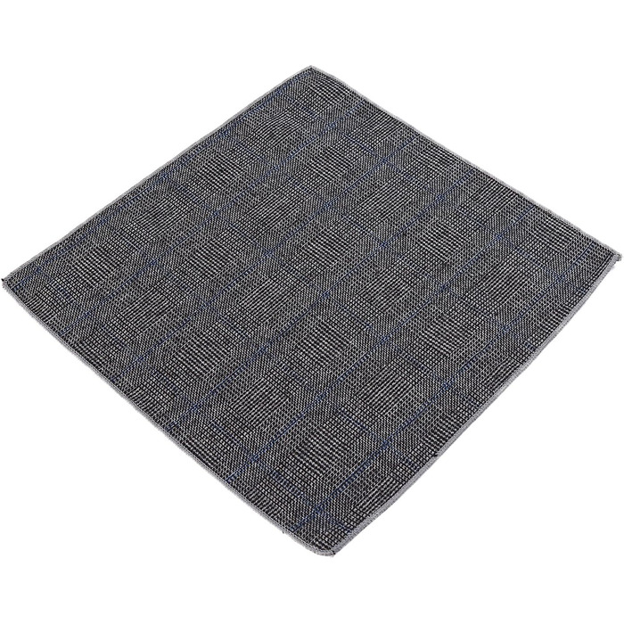 Метелик DonDon чоловічий, бавовняний, в клітку (синьо-чорно-сірий), з нагрудною хустинкою 23x23 см, стиль твід