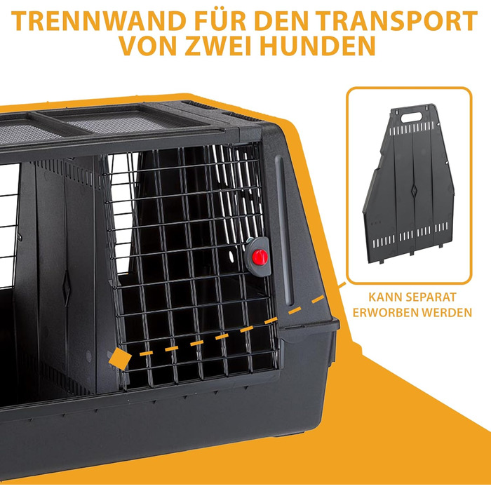 Переноска для собак Ferplast ATLAS CAR SCENIC SPECIAL MINI – переноска для автомобіля, 82x51x61 см, з сіткою для вентиляції та знімним килимком