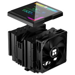 Кулер для процесора Thermalright Peerless Assassin 140 Digital White, двовежевий, 6 теплотрубок, 2 PWM вентилятори, з цифровим дисплеєм, для AM5, Intel LGA1851/1700
