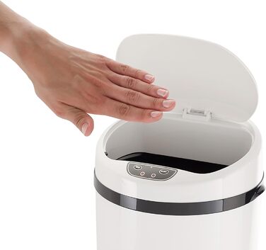 Сміттєвий бак Echtwerk з сенсором, 30 л, нержавіюча сталь INOX Black (білий), електричний, інфрачервоний датчик руху