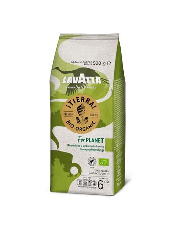 Кава в зернах Lavazza Tierra Bio Arabica, органічна, для еспресомашин, м'який фруктовий смак, інтенсивність 6/10, 1 кг