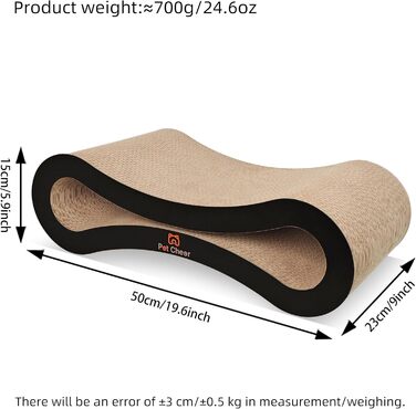 Кігтеточка Likea Ultimate з ліжком та лаунжем, чорна