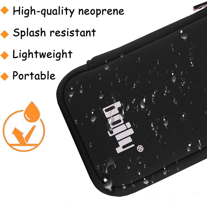 Водонепроникна сумка-органайзер для аксесуарів електроніки, 9 відділень для USB-накопичувачів, чорний, великий