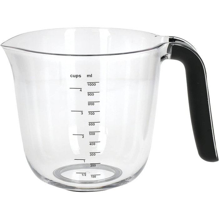 Набір мірних кухлів KitchenAid, 3 шт, чорний, 1 л, 500 мл, 250 мл, для кухні, можна мити в посудомийці