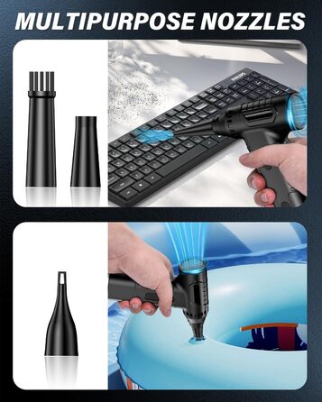 Електричний пилодув AK-01 з акумулятором 4000mAh: для чищення ноутбука, клавіатури, авто та офісної техніки