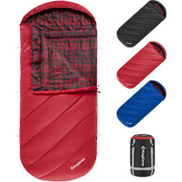 KingCamp XXL 3-Season Sleeping Bag - Oversized Adult Sleeping Bag for Camping, Backpacking, Hiking, Indoor & Outdoor Use - Thick & Warm