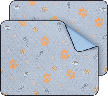 Багаторазові підгузки для цуценят, 2 шт. Супер вбираючі піпемати для собак, нековзні тренувальні пелюшки для диванів, вольєрів або автокрісел 76x81 см (2 шт.) (46x61 см (2 шт.))