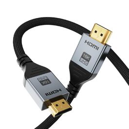 HDMI 2.1 Кабель 1м, 16K HDMI, 96Gbit/s, Підтримка 16K 60Hz, 8K 60Hz, 4K 240Hz, сумісний з PS5/4, Fire TV, ноутбук, ПК