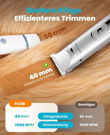 Набір для стрижки собак 4-в-1 Oneisall: стрижка, триммінг, шліфування кігтів. Тиха машинка для собак та котів з LCD-дисплеєм. Ідеально для тіла, лап, очей, вух, обличчя.