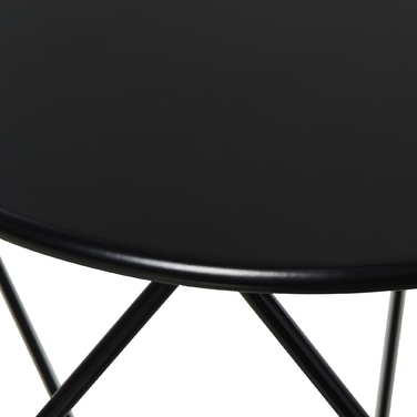 HOMCOM Round Coffee Table with Storage Side Table & Nesting Table Metal Basket Design 51x51x44 cm for Living Room & Bedroom