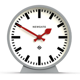 NEWGATE настільний годинник для каміна, сірий, безшумний механізм, сучасний дизайн, маленький годинник для вітальні, офісу та письмового столу, залізничний стиль