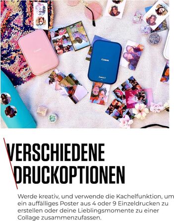 Canon Zoemini 2 Marineblau: Міні-принтер для фотографій, Bluetooth, мобільний, з акумулятором