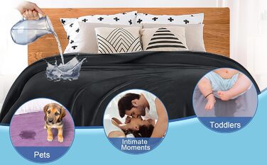 Водонепроникний плед для собак та котів, великий (XXL, 229x274 см), червоно-чорний