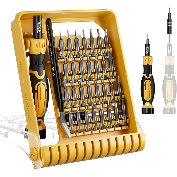 JAKEMY Mini Електродриль E21-B: Набір для дрібної механіки з регулюванням крутного моменту, LED-підсвічуванням та USB-C зарядкою