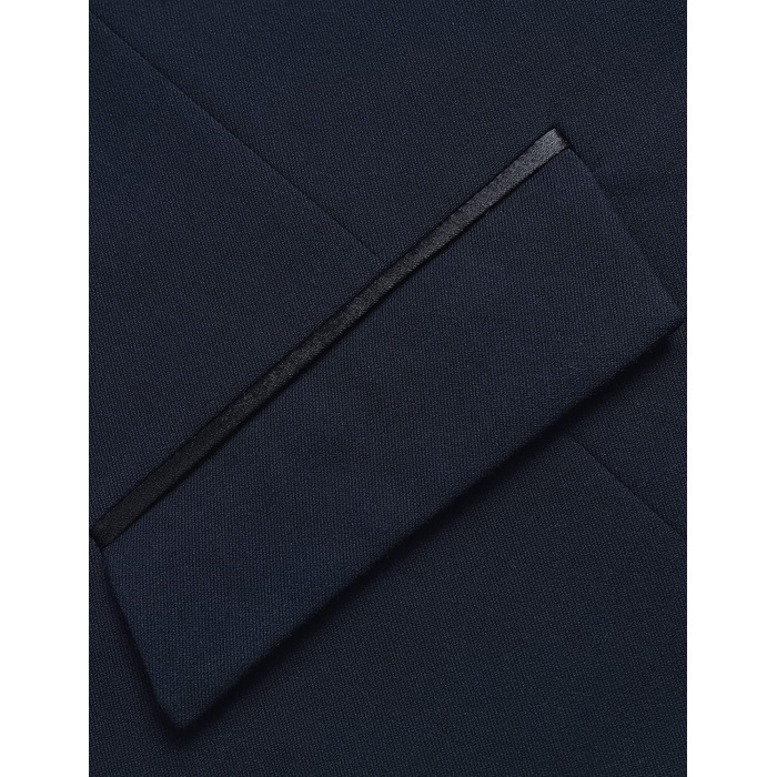 Елегантна жилетка для чоловіків HISDERN: весільна, класична, однотонна, для ділового стилю, smoking, з кишенями, темно-синій, розмір M