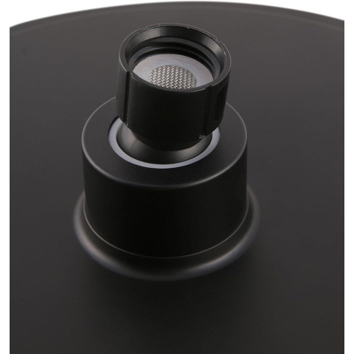 aquaSu® Shower Set Acana | Black | Showerhead: 3 spray patterns, pattern change via button & 12 cm spray plate | 150 cm metal shower hose | 60 cm shower rod | slider | anti-limescale nozzles | 72288 9 (Black - Bacila - Showerhead 24 Cm)