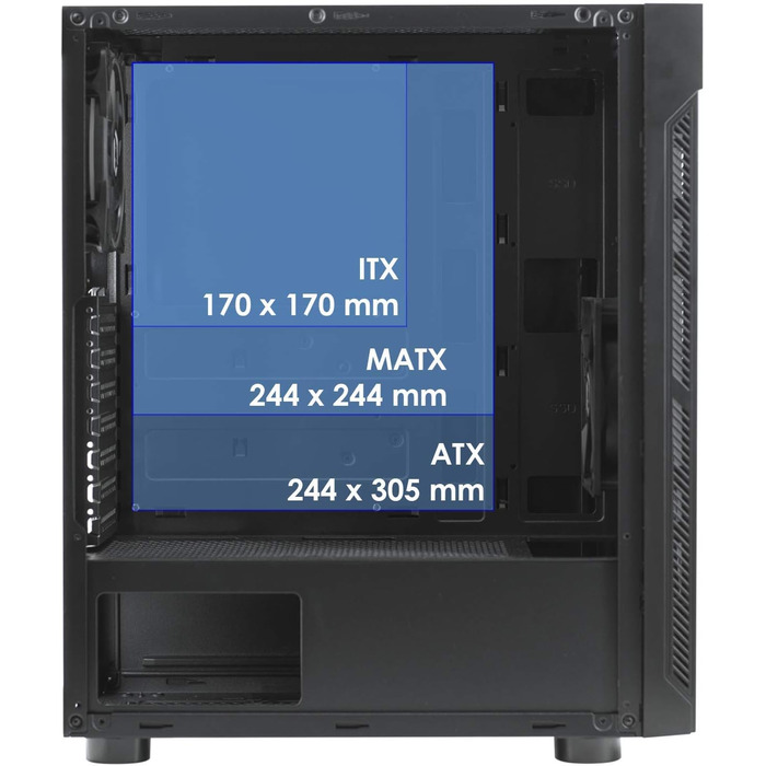 Корпус для ПК EMPIRE GAMING Spartan ARGB: середній ATX-корпус з LED підсвічуванням та скляною панеллю