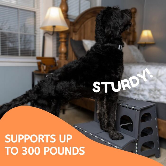 Сходинка для собак Bee Neat, складана, портативна, для великих, середніх та маленьких собак, підходить для ліжка, авто, SUV та іншого