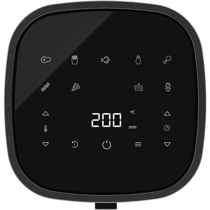 Фритюрниця без олії Cecotec Cecofry Fantastik Window 4000, 4 л, 1400 Вт, 9 програм, сенсорне управління, PerfectCoo, 80-200ºC, чорна