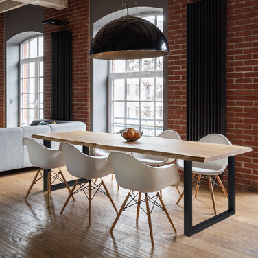 Relaxdays 2-Piece Black Table Feet Set